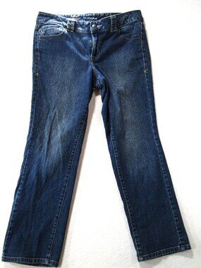 Lane Bryant Womens Jean Size 16 Petite Simply Straight High Rise Med Wash 100200